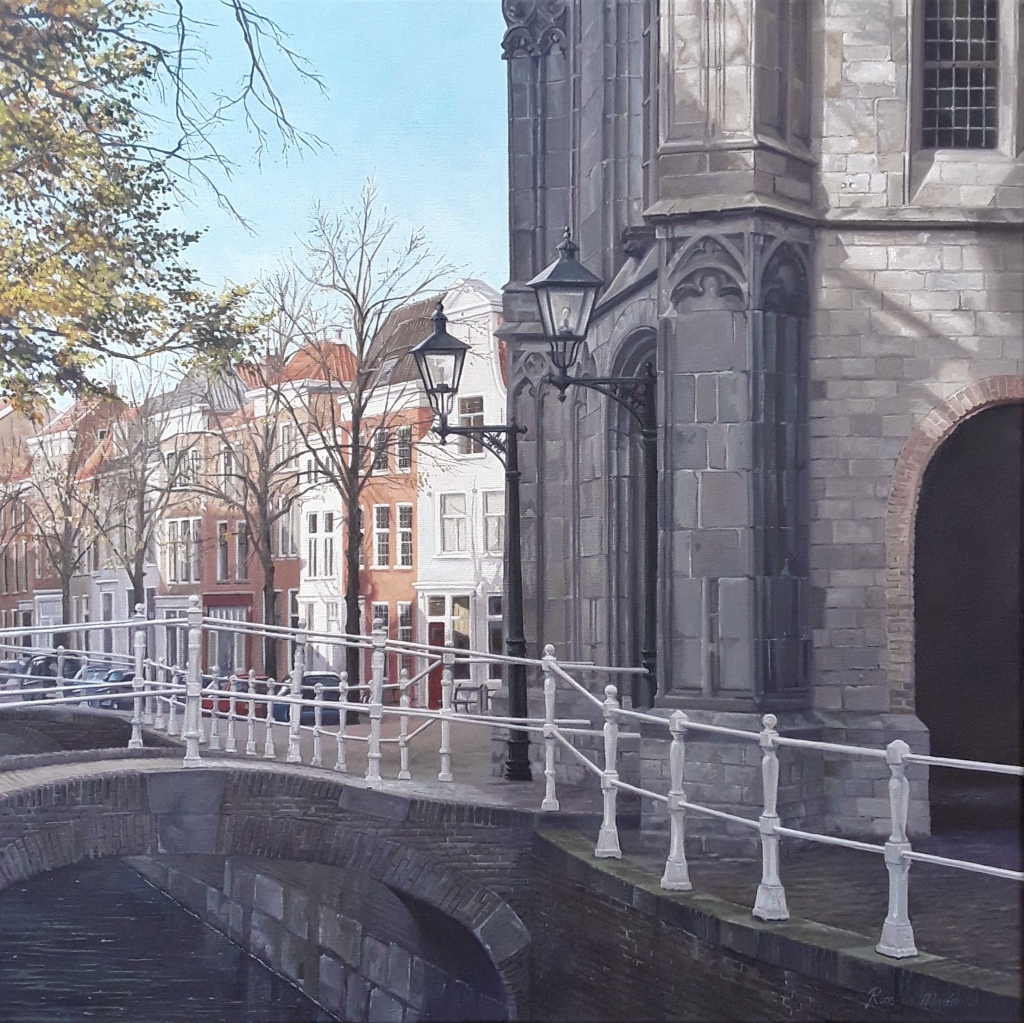 Schilderij van Delft door Roos van der Meijden